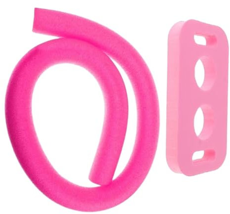Ronyme Schwimmender Poolnudel-Schaumstoffschlauch, 59 Zoll Flexibler Schaumstoffschwimmer mit Anschluss, Schwimmbadnudel, Wassersportzubehör für den, Rosa