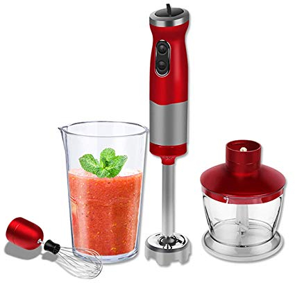 LEONYS 700W Immersion Hand Blender, Stainless Steel Stick Blender, Includes Mixing Beaker/Whisk Attachment/Milk Frother, BPA-Free