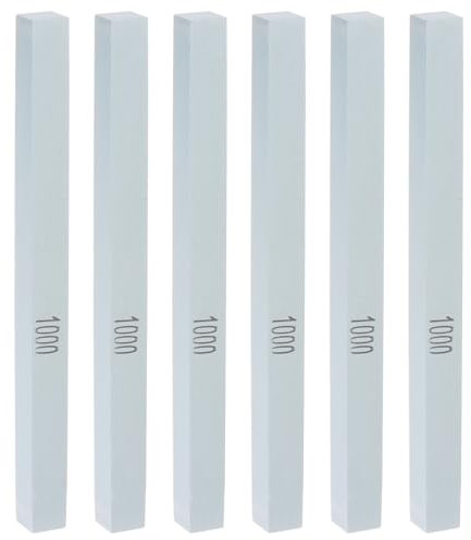 QUARKZMAN 6 Pezzi Pietre per Affilare 1000 Grana 5.9 x 0.47 x 0.47 Rettangolo in Carburo di Silicio Verde per Coltelli