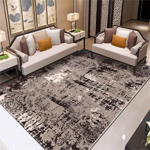 Kunsen carpeto Teppich Beständigkeit gegen abstrakte Flecken kinderteppich mädchen braun Flickenteppich jugendzimmer teppich180X280CM