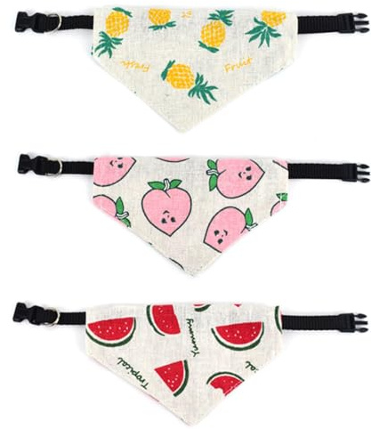 Hunde Halstuch, 3 Stück Haustier Dreieck Lätzchen, Halsdreiecke Hundehalstücher, Halstuchhalsband für Haustiere, Katzen Bandana, für Kleine Mittel Hunde und Katzen, mehrfarbig, S