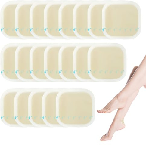 Blister Plasters for Feet - 20 PCS Hydrocolloid Dressings, 5cm x 5cm Cushion Pad for Heel, Foot, Toe and Guard Skin - Invisible, Sterile