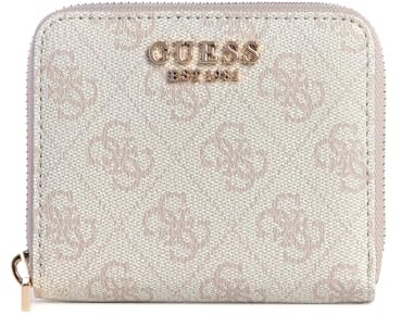 GUESS Laurel SLG Small Zip Around Wallet Dove Logo