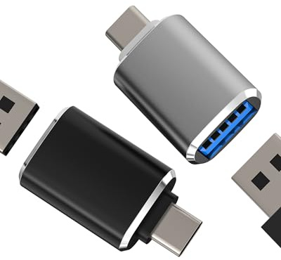 Adaptateur USB C OTG Vers USB-A(Lot de 2)pour IPhone 16 15 MacBook Compatible Avec Samsung Lecteur Clé USB Souris Connecteur Pour Apple PC Type C Câble Tablette Chargeur Portable Convertisseur Voiture
