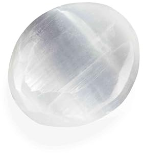 NKlaus Handschmeichler Selenit Massage Stein Entspannung Chakra, 1 Stück | für Meditation; für Chakra; Länge: 2cm; Breite: 3,5cm; Höhe: 4cm; Gewicht: 33g; 2x3,5x4cm; 33g; 2cm; 3,5cm; B0DK7F7PSY