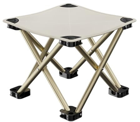 FUXIU Tragbarer Zusammenklappbarer Campingstuhl Freien Strandstuhl Zusammenklappbarer Fußhocker Wandern Zug Reisen Angelstuhl Werkzeuge