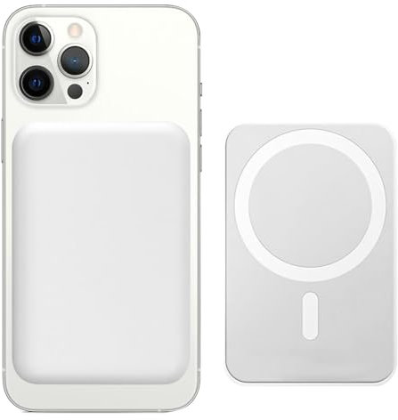 Wireless Power Bank für iPhone, Magnetische Power Bank 5000mAh 15W Schnellladefunktion Ladegerät, Kabellose Externer Akku Kompatibel mit Magnetic für Apple iPhone 16 15 14 13 12 Pro/Pro Max/Plus