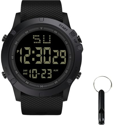 2 Pcs Referee Watch, Digital Watch Stopwatch Wrist with Whistle, for Sports Officials, Outdoor Activities, Daily Wear, Black