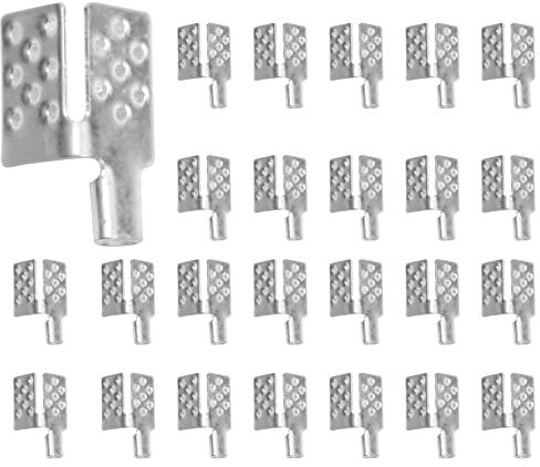 Kopinma 80Pcs Carbon Thermal Film Clamp Connector, Warm Floor Copper Plated Silver Clip Accessories, Floor Heating Film Clamp
