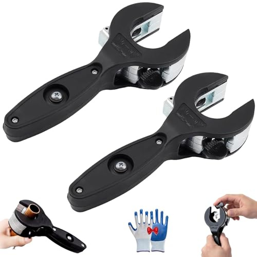 Cortatubos De Trinquete, Herramienta De Corte Rápido De Tubos Con Una Sola Mano, Cortatubos Compacto Para Cortar Tubos Cobre, Acero Inoxidable Y Aluminio De 5/16 a 1-1/8 Pulgadas.(Black*2,6-23mm)
