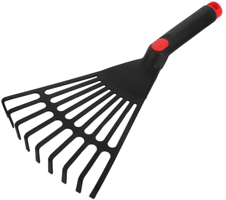 SUPVOX Râteau de Jardin en Plastique Léger 1 Pièce, Petit Râteau à Feuilles avec Manche Court Ergonomique, Outil Polyvalent pour Ramasser Feuilles et Entretien Extérieur, Râteaux