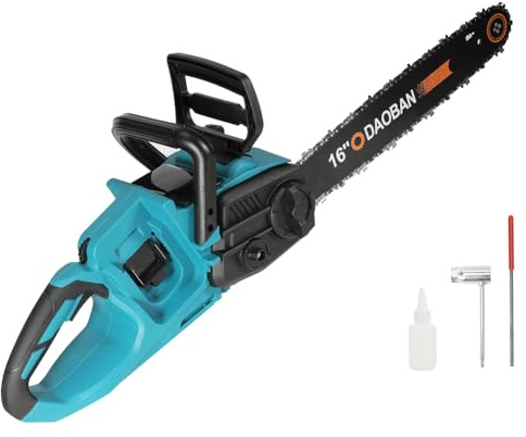 Motosierra Eléctrica,Motosierra De Ramas Con Batería 16 Pulgadas,Motor Sin Escobillas Motosierra Eléctrica Inalámbrica Para Podar Árboles y Jardinería 3500W (Unidad sin accesorios (sin batería))