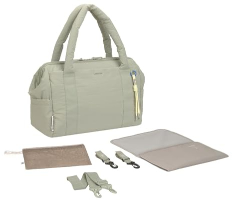LÄSSIG Wickeltasche Schultertasche mit Laptopfach Yula Weekender Mint hellgrün