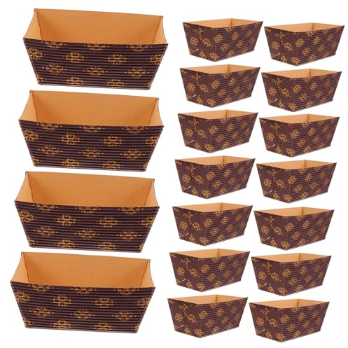 GANAZONO Moldes Rectangulares de Papel para Pan y Sobaos Pasiegos, 25 Piezas Desechables Alta Resistencia Térmica para Uso en Horno