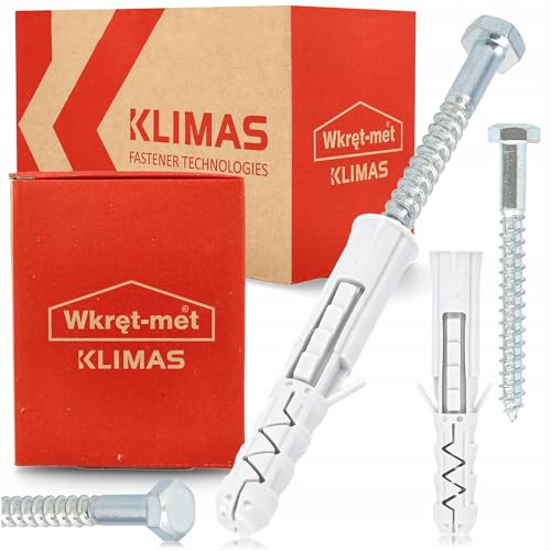 KLIMAS KKX Spreizdübel 14 x 120 mm mit Sechskantschraube Dübel Set für Beton Ziegel Vollstein Schwerlast Befestigung 50 Stück