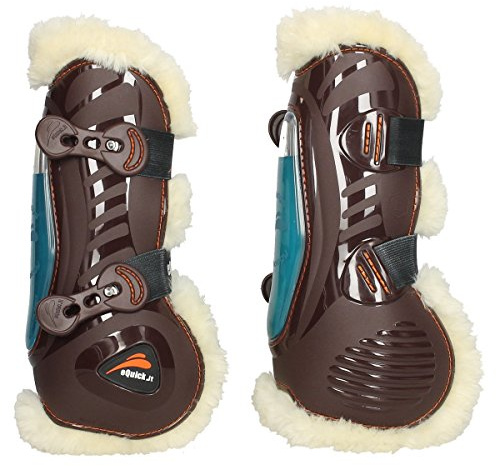 Front horse tendon protector Equick eShock fluffy