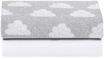 Snuz spannbettlaken 2er-Pack - Jersey-Baumwolle für SnuzPod Babybett Beistellbetten, 40x75,5 cm - 44x80 cm, Leicht und Atmungsaktiv, Maschinenwaschbar, Baby Erstausstattung Neugeborene, Wolke Neun