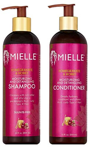 Mielle Granatapfel & Honig Feuchtigkeitsspendendes und entwirrendes Shampoo & Conditioner Set (je 355 ml)