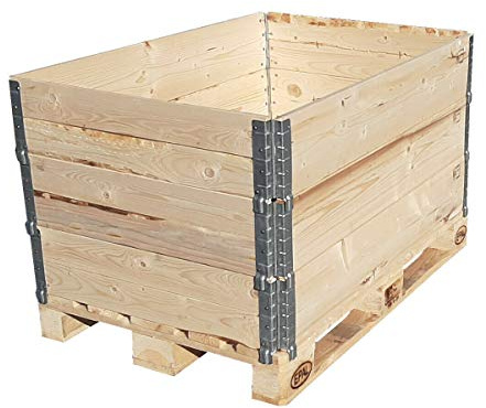Systafex® Aufsatzrahmen Holzaufsatzrahmen Palettenrahmen Hochbeet Pflanzenbeet Holzrahmen faltbar, steckbar & stapelbar (3X Palettenrahmen 120x80)
