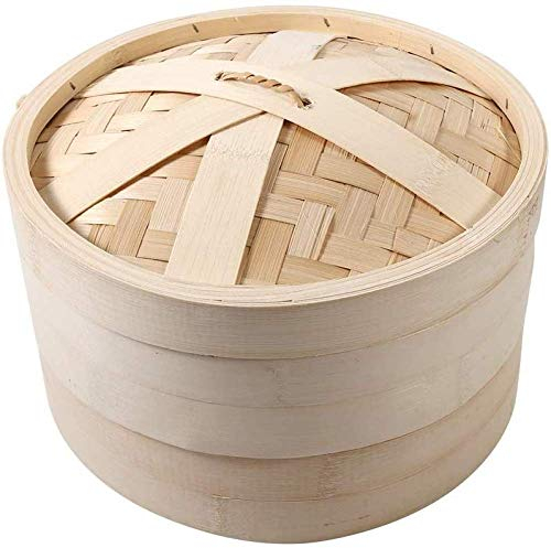 Food Steamer - 4 Sizes,2 Tier, Bamboo Steamer Basket-26cm