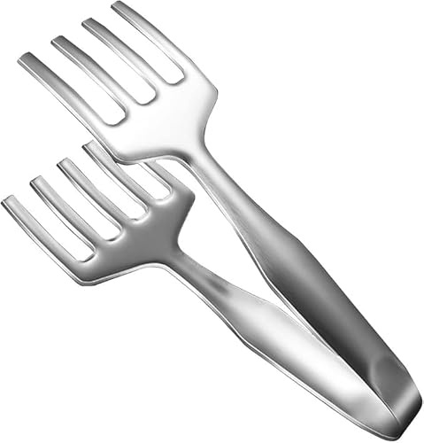 Meat Serving Tongs Stainless Steel – BBQ Fork Food Server, Dual Fork Design for Grilling, Cooking, Buffet, Kitchen, Catering & Home Events, Premium Quality & Easy Handling – DoubleFork