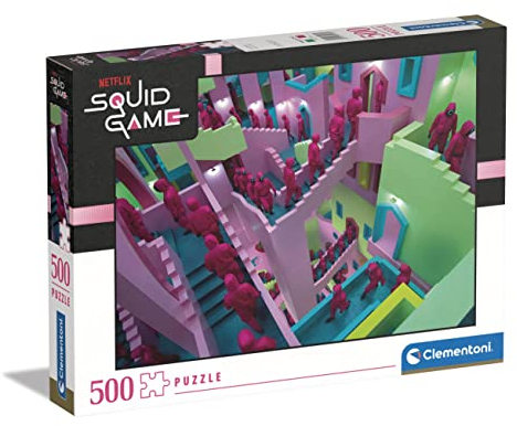 Clementoni - 35130 - Puzzle Squid Game - 500 Teile Für Erwachsene Und Kinder Ab 10 Jahre, Geschicklichkeitsspiel Für Die Ganze Familie