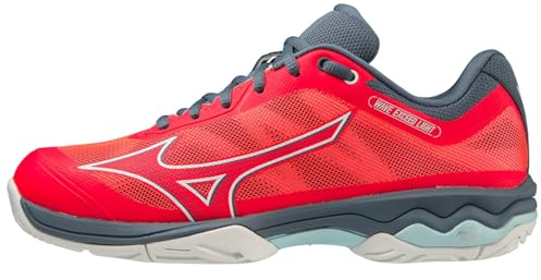 Mizuno Unisex Wave Exceed Light AC Tennisschuh, Fiery Coral 2/White/China Blue, 38 EU