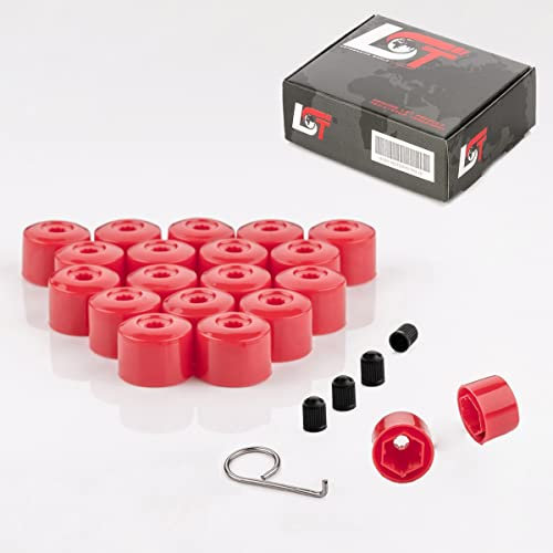 LST 20x Sechskant Radschraubenkappen Abdeckkappen Set 17 mm rot
