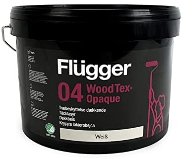 TerraDomi 3 Liter Außenfarbe Weiß | seidenmatte und diffusionsfähige Holzfarbe für den Allround-Einsatz | stellt eine wetterfeste Oberfläche her | Flügger Farben