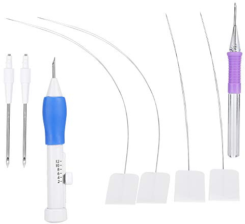 Stickerei-Stanznadeln, Stanznadel-Stickset, DIY-magischer Stickstift, Stanznadel-Einfädler-Werkzeug, Stickerei-Stanznadel für Stickerei, Nähen, Basteln, Handnähnadeln