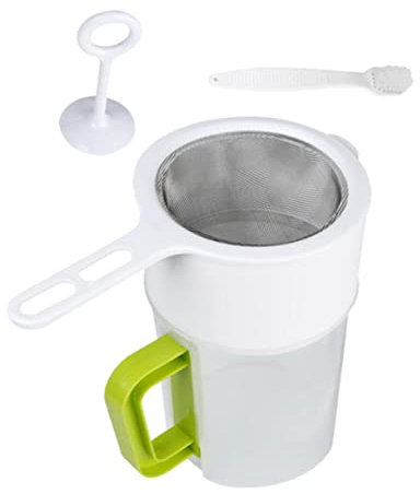 1 Satz Sojamilchfilterset Schinkenmarmelade Fruchtsaftsieb Sojamilch Filter Set Sojamilch-Filterbecher Kaffeefilter Siebbecher für Lebensmittel Sojamilch Filterbecher Gittergewebe