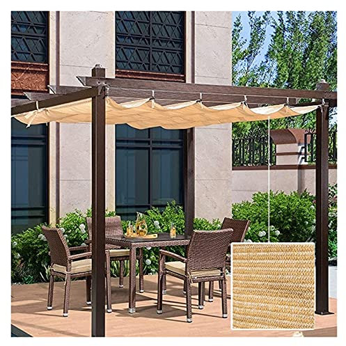 IBOWZ Tenda da Sole Avvolgibile Copertura ombreggiante Estensibile a Vela ombreggiante, Tenda avvolgibile Esterna con Raffreddamento Anti-ultravioletto a Vela ondulata per Giardino, terrazza, pergola