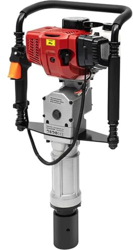Essence propulsé t colonne pile machine, essence marteau pile pile jardin clôture outils Farm pile machine Manuel du conducteur portable léger essence pile machine