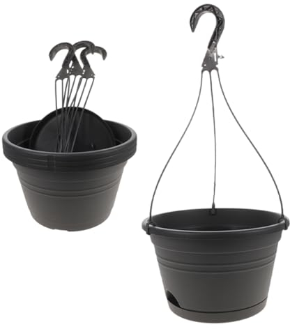 Gogogmee 4pièces Pots De Fleurs Suspendus avec Jardinières Murales Décoratives pour Plantes Intérieur Et Extérieur Coloris pour Balcon Et Jardin