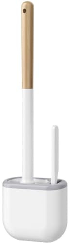 Toilet Brush - [Wall mounted Not Floor standing] toilet brushes & holders - Bathroom accessory ideal for caravan & motorhome - Leaves bathroom floor clear for mopping. Secure sticky mount attachment