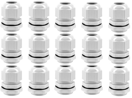Passacavo M25, 15 pezzi passacavo impermeabile Ip68 Pg, passacavo per esterni da giardino, scatola di derivazione, passacavi in plastica nylon
