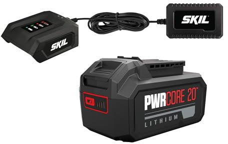 Skil „20V Max“-Lithium-Ionen-Akku mit 4,0 Ah & 1,0A Ladegerät – PWRCORE 20™ – Ersatzakku – Werkzeugakku – Akku kompatibel mit allen SKIL 20V Max Werkzeugen BC1E3135AA
