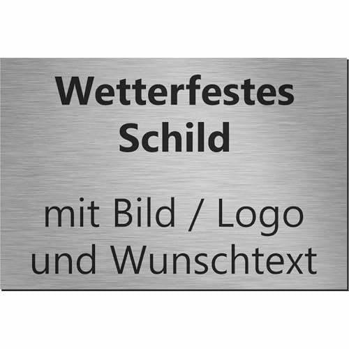 Kiwistar UG - Aluverbundschild - Firmenschild 3mm - DIN A4 quer - 297x210 mm bedruckt - Schild kontur gefräst - Dekoration für Wohnung, Werkstatt, Büro - Firmenlogo - Funschild - Schilder
