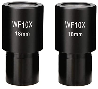 Cpolebev 2 STÜCK WF10X Weitfeld Okular Biologisches Mikroskop Optische Linse Okular Weit 23,2 Mm GrößE