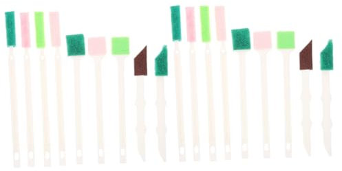 VICASKY Lot de 2 bouteilles de nettoyage pour fente, fenêtre, outils pour nettoyer les interstices, brosse de nettoyage des rainures, petite brosse de nettoyage en plastique, 9 pièces x 2