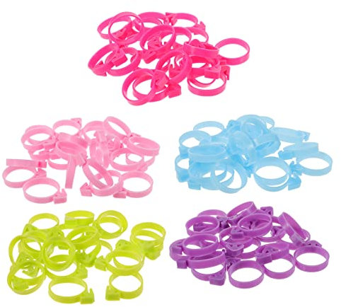 GALPADA Piping Bag Clips and Icing Bag Ties Set, 100pcs Silicone Sealing Rings for, Reusable Baking Accessories for Cake Decorating and Cupcake Icing