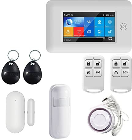 Sistema de Seguridad para el Hogar PG-106 4G GSM GPRS Inalámbrico Sistemas de alarma de seguridad for el hogar inteligente APP Control remoto for el(YS021-PG-106-4G-WH-B)