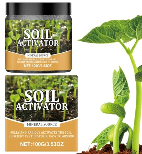 Activador De Suelo Para Plantas - Mejorador De Tierra 100g,Fertilizante Vegetal Activado Rico En Nutrientes Para Tomates, Parterres, Flores, Césped, Bonsáis Y Jardines
