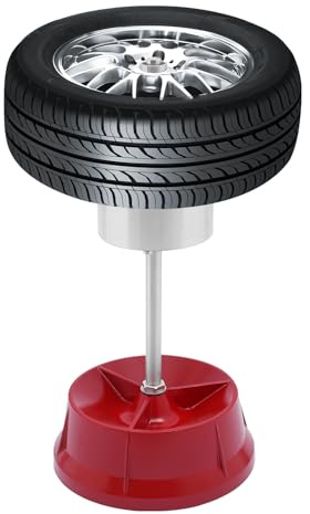 TTISJHK Equilibreuse manuelle en alliage d'aluminium pour pneus de voiture et moto Ø 1-4 pouces, base portable et stable, garage atelier