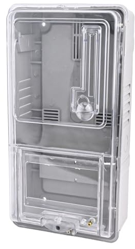 FACAIIO Boîtier de compteur monophasé à 6 voies en polycarbonate transparent pour boîtier électrique en plastique avec IP20 pour protection maison, appartement, école et usage commercial