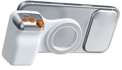 Tosuny Agarre Magnético para Cámara de Teléfono con Obturador Remoto Desmontable, Control Bluetooth de 10 M para Android, Mango Ergonómico para Creación de Contenido de Vlogging y