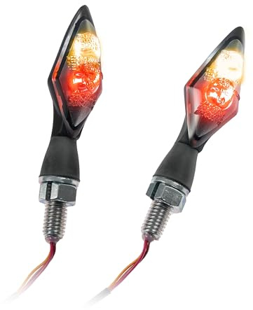 Universal Motorrad LED-Blinker Spark mit Rücklichtkombination getönt M8 E-geprüft