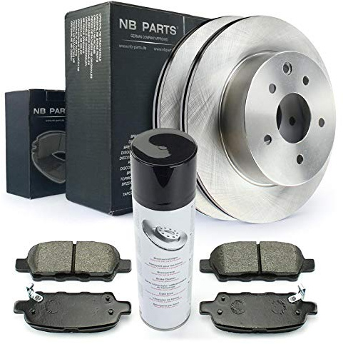 NB PARTS Bremsscheiben Bremsbeläge hinten Bremsenreiniger passend für Nissan Qashqai +2 X-Trail