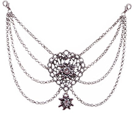 Moschen-Bayern Trachtenschmuck Dirndlschmuck Damen Trachten-Charivari Dirndl Edelweiß Herz