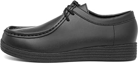 Red Fish Iggy Womens Black Coated Leather Shoe - Size 6 UK - Black